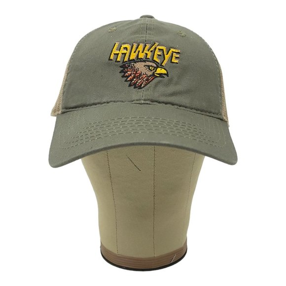 Outdoor Cap Hawkeye Mesh Strapback Cap Trucker Baseball Hat Bird Khaki Green - Picture 6 of 13